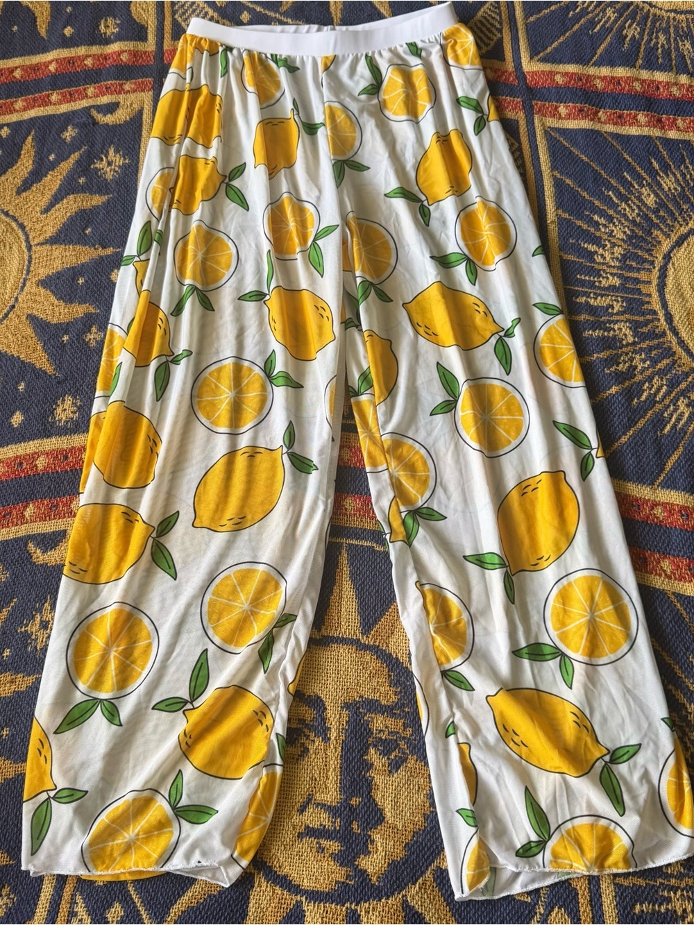 Walmart Girl’s Lemon Mesh Cover Up Bathing Suit Pants 11-12Y